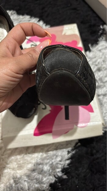 Siyah platformlu topuklu ayakkabı - Görsel 6