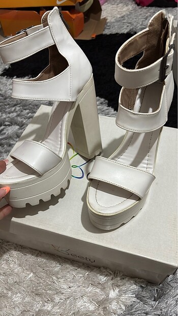 Bi dönem moda beyaz platform - Görsel 6