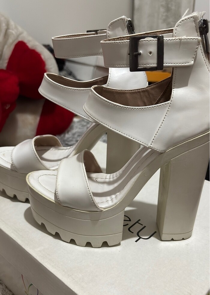 Bi dönem moda beyaz platform - Görsel 4