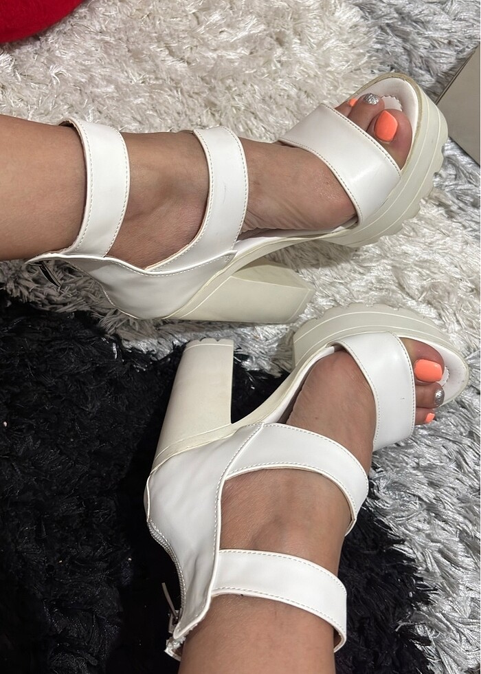 Bi dönem moda beyaz platform - Görsel 2