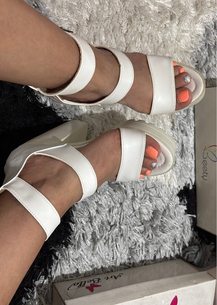 Bi dönem moda beyaz platform - Görsel 3