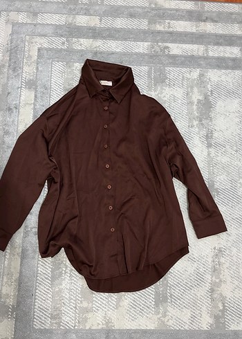Diğer Kahverengi Oversize Gomlek