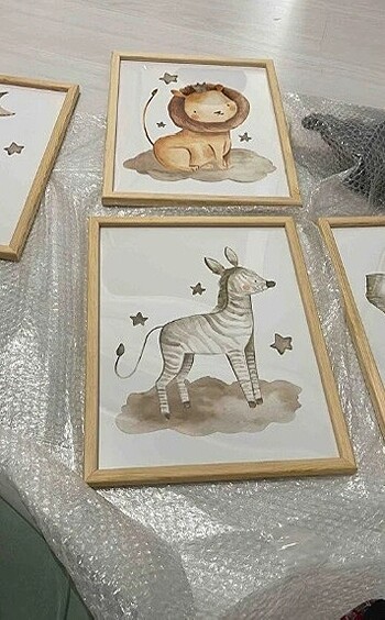 Ikea Bebek Çocuk Tablo Seti 4 lü 33*45 cm