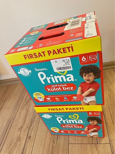 Prima Prima Külot Bez 6 Numara 52 adet fırsat paketi
