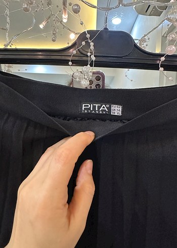 m Beden siyah Renk Astarlı Pilili piliseli Uzun Kadın Etek