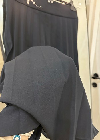 xl Beden siyah Renk Siyah Pileli piliseli Uzun Kadın Etek