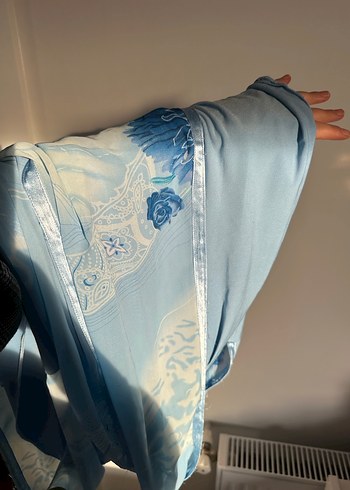 Parlak Mavi hazır şal eşarp - Görsel 2