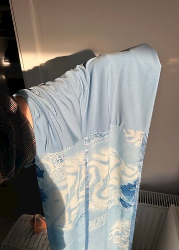 Parlak Mavi hazır şal eşarp - Görsel 4