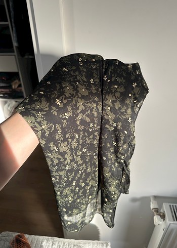 Kadın çiçek Desenli şal eşarp - Görsel 4