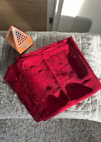 Dantel Detaylı Bordo Kadın eşarp - Görsel 5