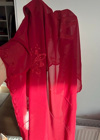 Dantel Detaylı Bordo Kadın eşarp - Görsel 4