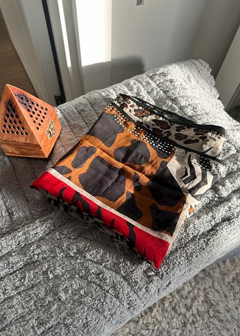 Taş detaylı Bohem Kadın Atkı şal - Görsel 4