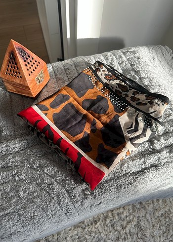 Taş detaylı Bohem Kadın Atkı şal - Görsel 3