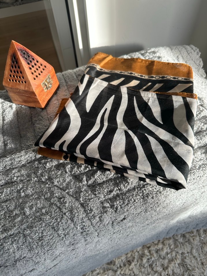 Zebra Bohem Tarzı Kadın yazma eşarp - Görsel 2