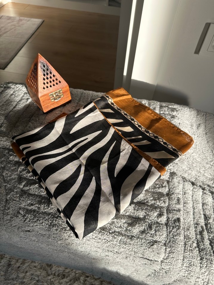 Zebra Bohem Tarzı Kadın yazma eşarp - Görsel 4