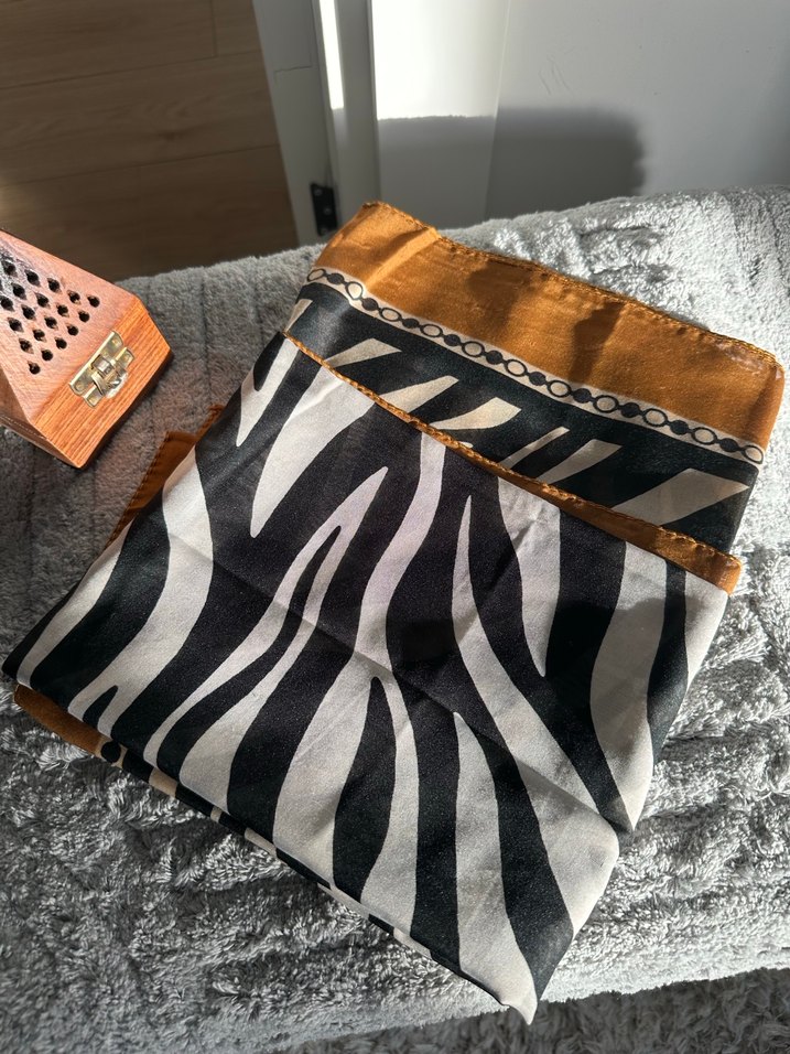 Zebra Bohem Tarzı Kadın yazma eşarp - Görsel 5