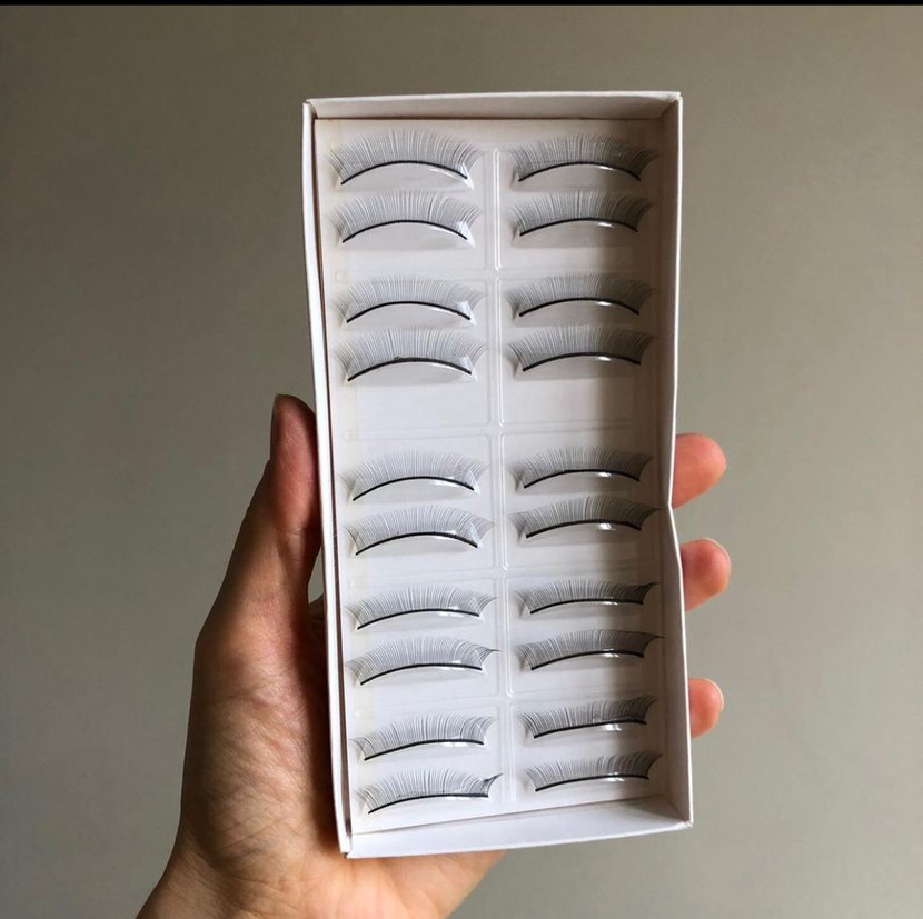 Siyah Tonlu Beyaz Takma Kirpik Seti - Görsel 5