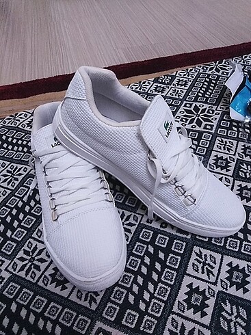 Beyaz Lacoste Spor Ayakkabı 