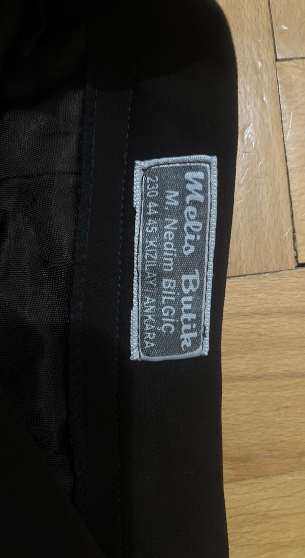 Siyah Pilili Hamile Midi Etek - Görsel 3