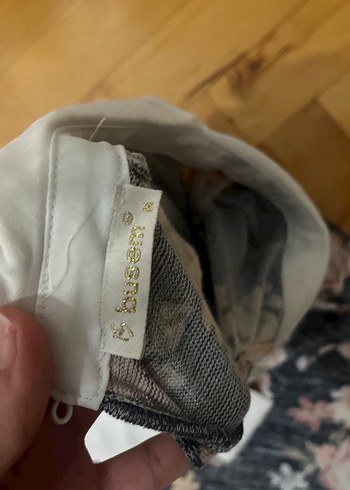 Gri Çiçek Desenli gomlek - Görsel 3