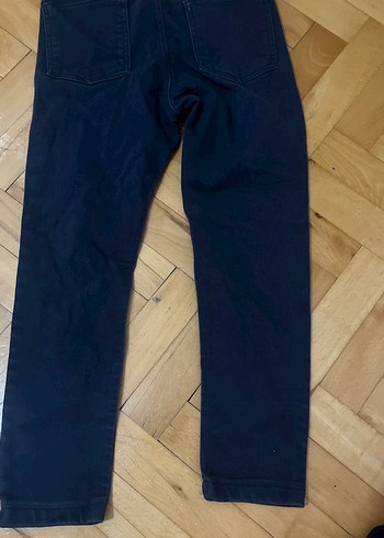 Erkek Koyu Mavi Denim Kemerli Pantolon - Görsel 2