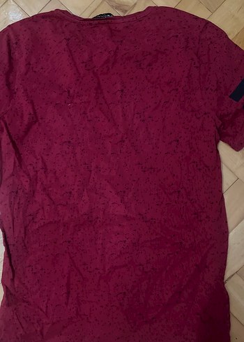 Kırmızı Baskılı Erkek Kısa Kollu Tişört - Görsel 3