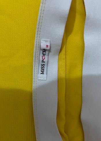 Sarı Drapeli Hamile Midi Etek - Görsel 2