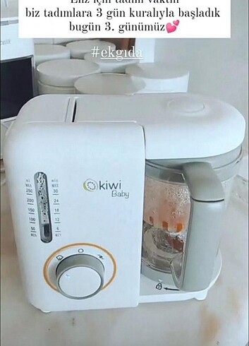 Kiwi baby buharlı pişirici mama makinesi 