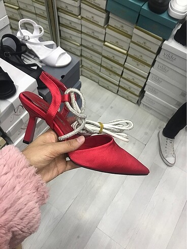 38 Beden kırmızı Renk Topuklu