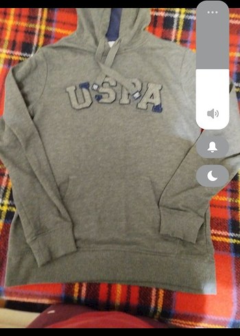 USPA Logolu Gri Erkek Sweatshirt - Görsel 5