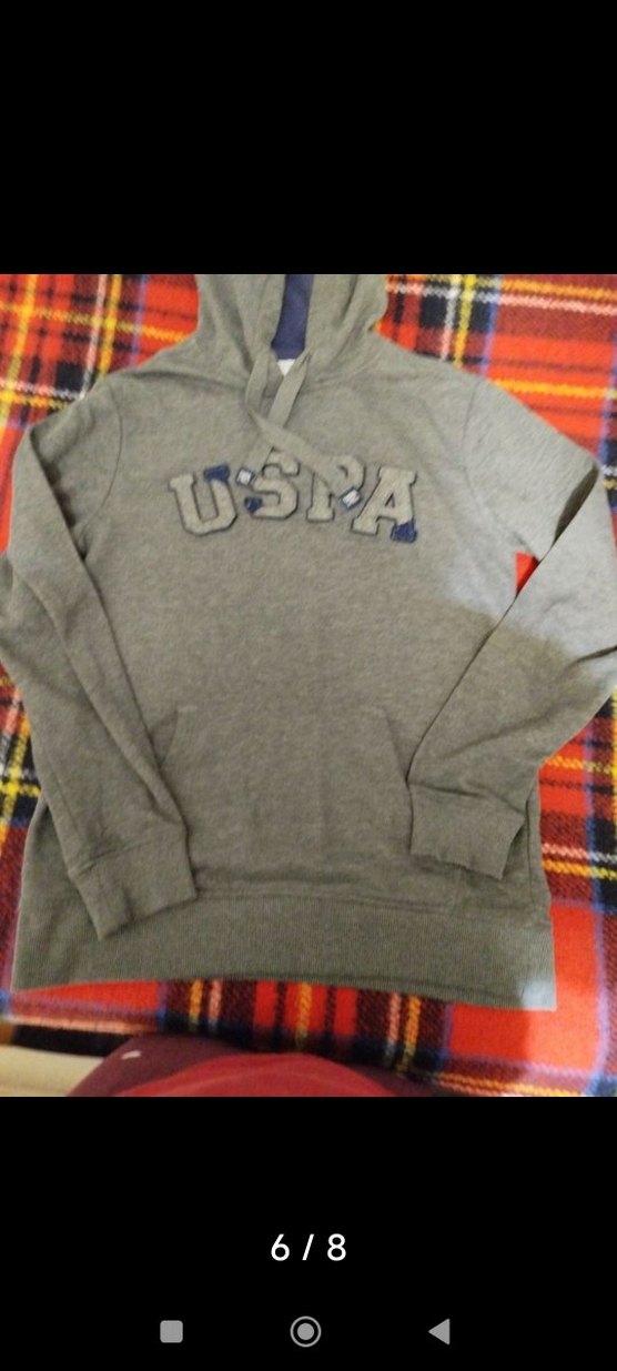 USPA Logolu Gri Erkek Sweatshirt - Görsel 4