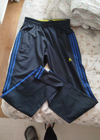 Erkek Adidas Mavi Şeritli eşofman altı - Görsel 4
