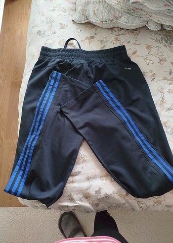 Erkek Adidas Mavi Şeritli eşofman altı - Görsel 2