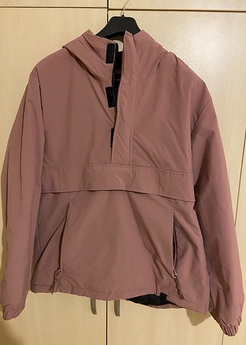 Pembe Yüksek Yakalı Rahat Kesim Spor
