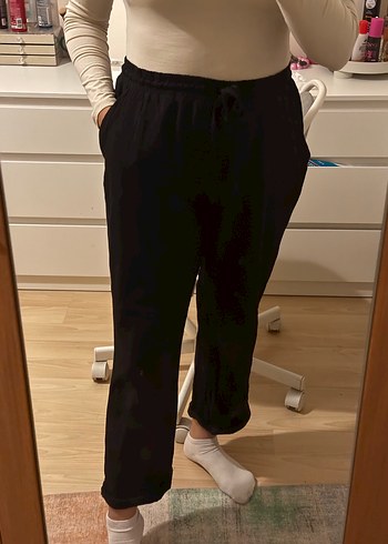 Siyah Rahat Kesim Kadın Pantolon - Görsel 2