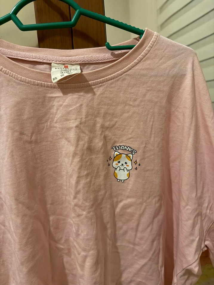 KızPembe Pamuklu Baskılı Tişört - Görsel 2