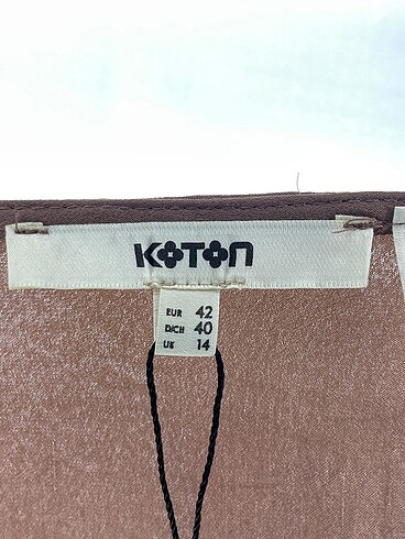 42 Beden kahverengi Renk Koton Kısa Elbise %70 İndirimli.