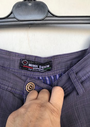 Erkek Keten Kemerli Loose Fit Mini Şort - Görsel 3