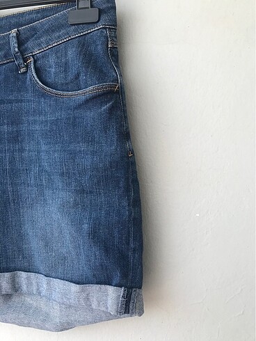 48 Beden lacivert Renk MARKS & SPENCER KADIN JEAN ŞORT