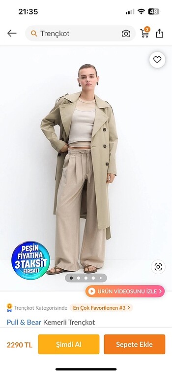 pull and bear trençkot