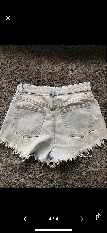 m Beden zara yırtık kot denim şort