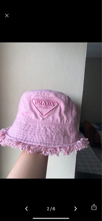 prada kot denim şapka