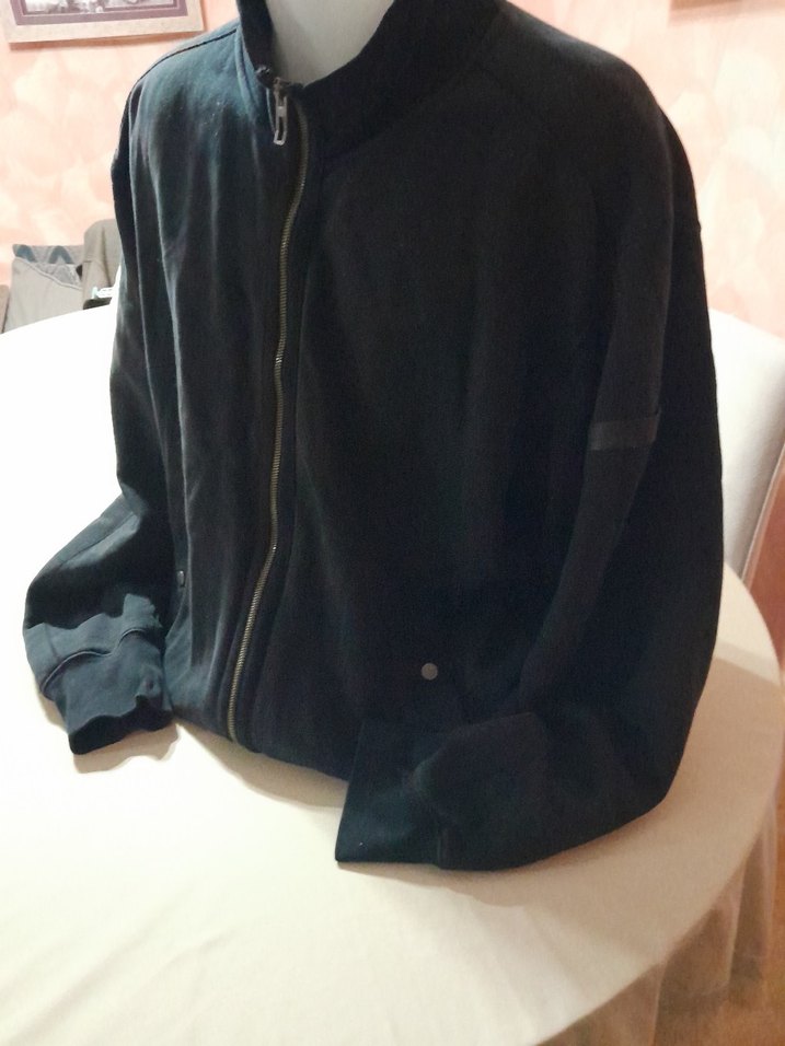 Erkek Siyah Fermuarlı Yüksek Yaka kalın penye mont tarzı hırka - Görsel 5