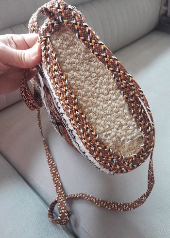 Nakışlı Bohem Renkli dokuma halıKadın Çanta - Görsel 7