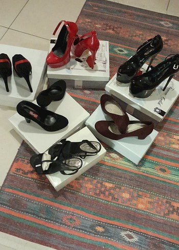 Parlak Kırmızı Yüksek Topuklu Stiletto - Görsel 9