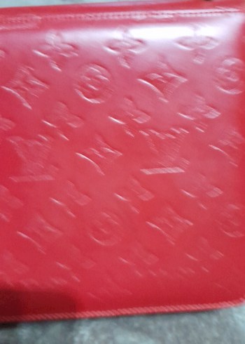 Klasik Kırmızı Deri Kadın Çanta - Görsel 7