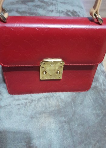 Klasik Kırmızı Deri Kadın Çanta - Görsel 2