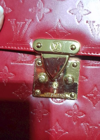 Klasik Kırmızı Deri Kadın Çanta - Görsel 8