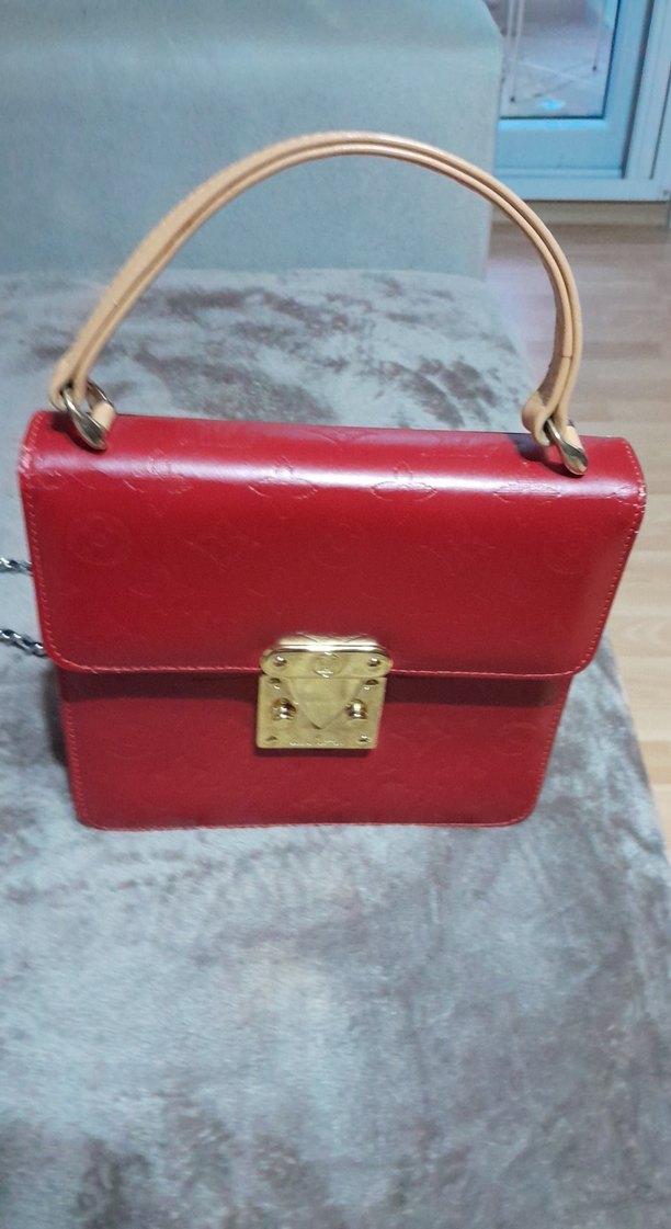 Klasik Kırmızı Deri Kadın Çanta - Görsel 3