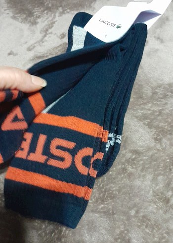 Lacoste Erkek Gri Baskılı Midi Çorap - Görsel 3